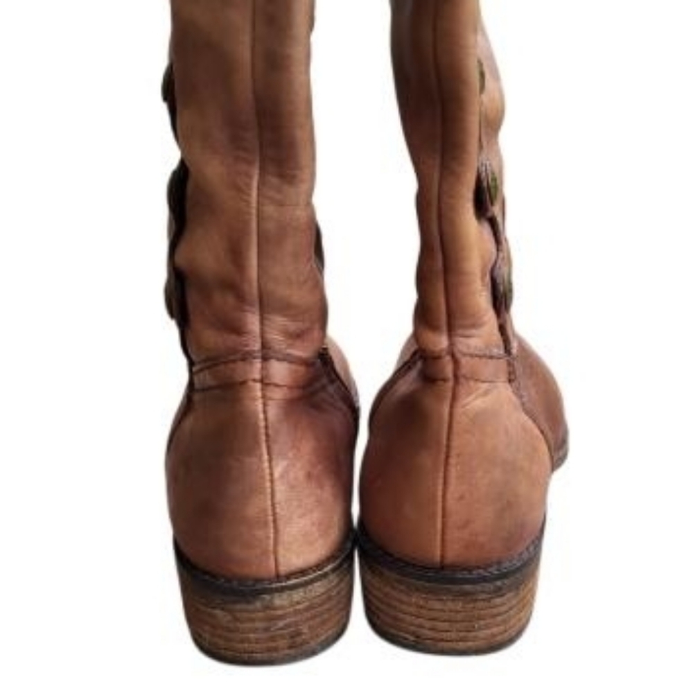 Sam Edelman Over Knee Pierce Whiskey Brown Leather Tall Riding Boot Women 7.5 - Picture 3 of 16